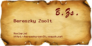 Bereszky Zsolt névjegykártya